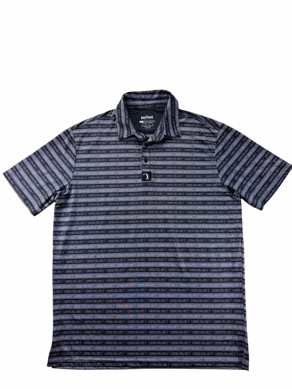 Bogey Bros Men's Short Sleeve Golf Polo Shirt I Never Pull Out Size Large